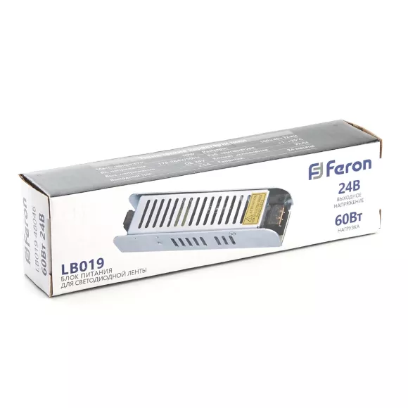 Трансформатор для светодиодной ленты Feron LB019 60Вт 24В IP20 48046
