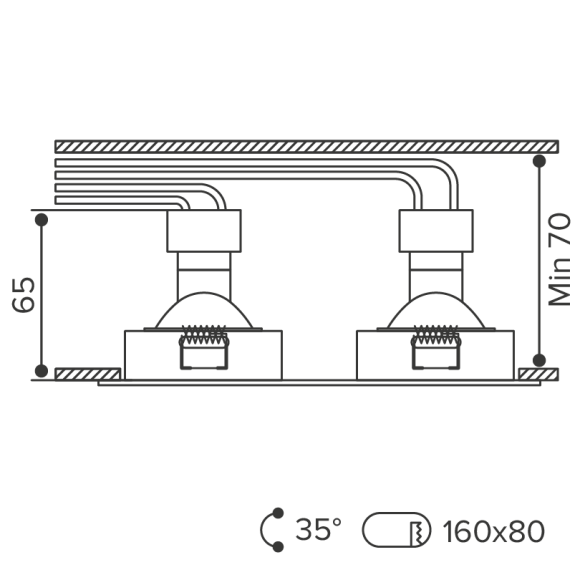 Встраиваемый светильник Wolta Alto WDL-GU5.3/02W-02