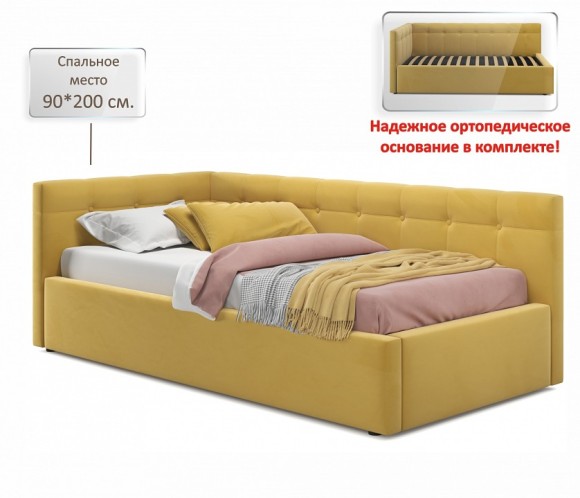 Кровать односпальная Bonna с матрасом PROMO 2000x900 NMB_TE-00002742