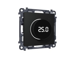 Комплект механизма терморегулятора с цифровым дисплеем с подсветкой и датчиком для теплого пола ALFA Ambrella Volt Quant (AP8058, VM1385) MA805810