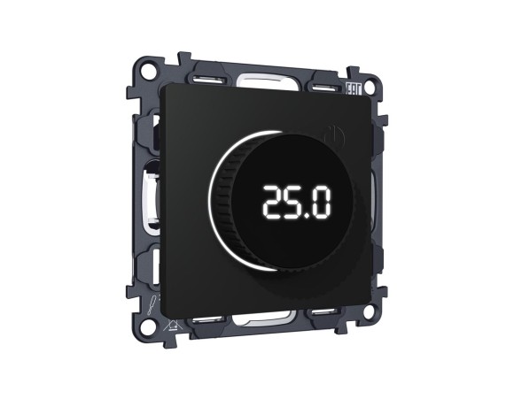 Комплект механизма терморегулятора с цифровым дисплеем с подсветкой и датчиком для теплого пола ALFA Ambrella Volt Quant (AP8058, VM1385) MA805810