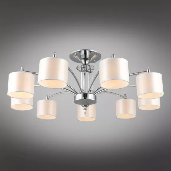 Потолочная люстра Omnilux Alghero OML-64707-09, Модерн, Белый, Хром Потолочная люстра Omnilux Alghero OML-64707-09, Модерн, Белый, Хром