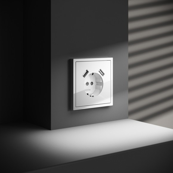 Розетка с USB, А+А Voltum S70 VLS040401