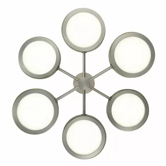 Подвесная люстра Odeon Light L-Vision Rivera 5451/99LA, Никель, Зеленый, От теплого до нейтрального, вид сверху