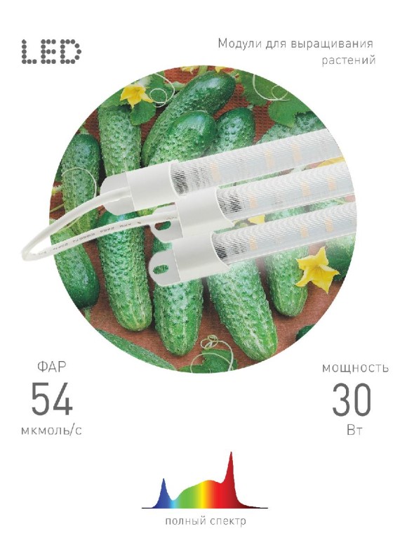 Модульный светильник для растений Эра FITO-3х10W-LINE-Ra90 Б0049315