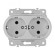 Розетка двойная с заземлением Arte Milano 202.40-2.silver
