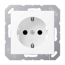 Розетка штепсельная Schuko Jung A1520BFKIWWM