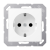 Розетка штепсельная Schuko Jung A1520BFKIWWM