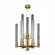 Подвесная люстра ST Luce Terni SL1229.303.09, Латунь, Прозрачный, Нейтральный белый