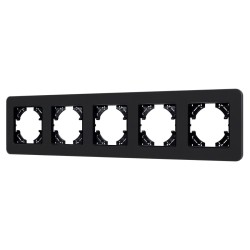 Рамка на 5 постов стеклянная Arlight FRM-OMALI-SFGS-5-BK 049721