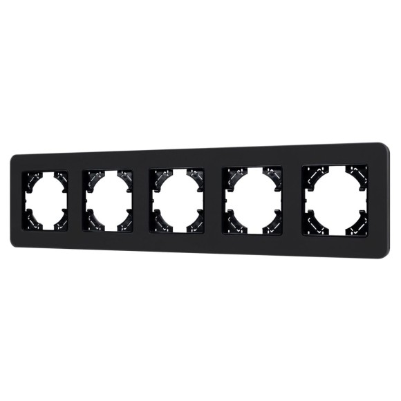 Рамка на 5 постов стеклянная Arlight FRM-OMALI-SFGS-5-BK 049721