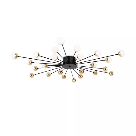 Потолочная люстра Freya Celebrity FR5242CL-24B, Черный, Белый, Металл, вид снизу Потолочная люстра Freya Celebrity FR5242CL-24B, Черный, Белый, Металл, вид снизу