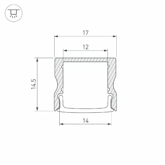 Алюминиевый профиль Arlight LINE-1715-2000 WHITE 044259 Алюминиевый профиль Arlight LINE-1715-2000 WHITE 044259