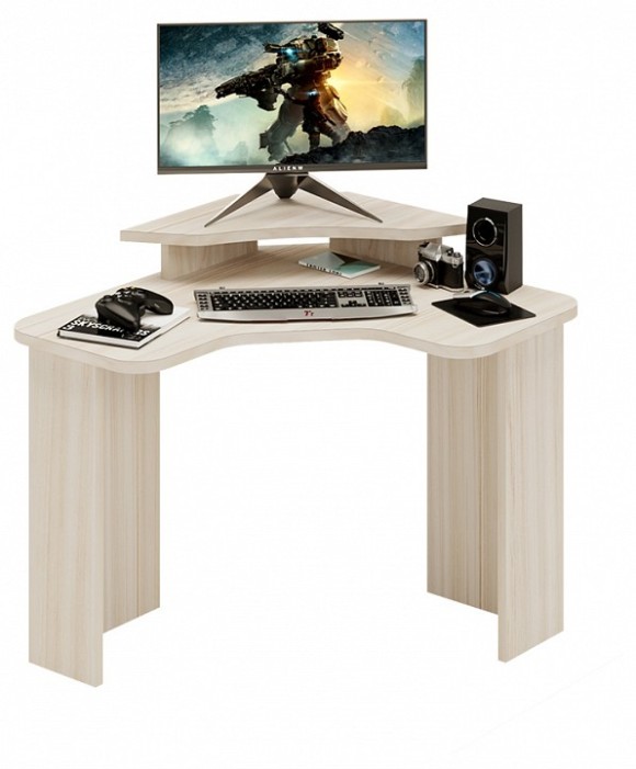 Стол компьютерный Домино Lite СКЛ-ИгрУгл100+НКИЛ-УГЛ MER_SKL-IgrUgl100-K-NKIL-UGL-K