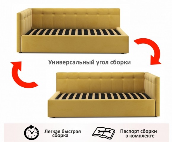 Кровать односпальная Bonna с матрасом PROMO 2000x900 NMB_TE-00002706