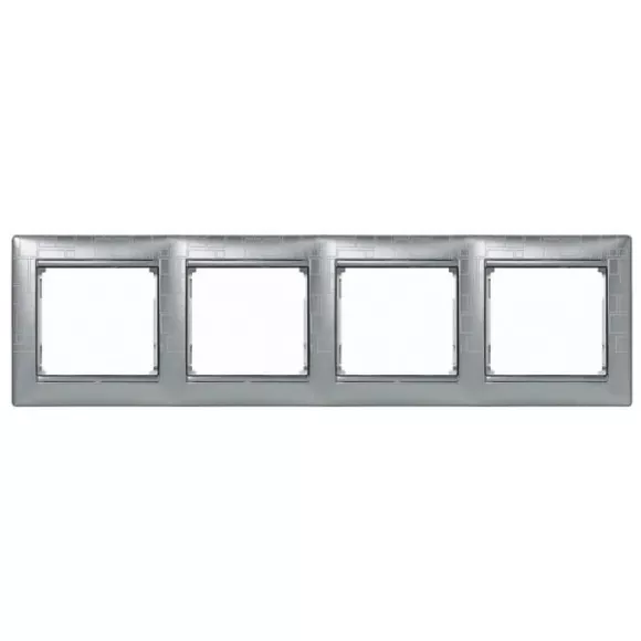Рамка 4-постовая Legrand Valena алюминий модерн 770344 Рамка 4-постовая Legrand Valena алюминий модерн 770344