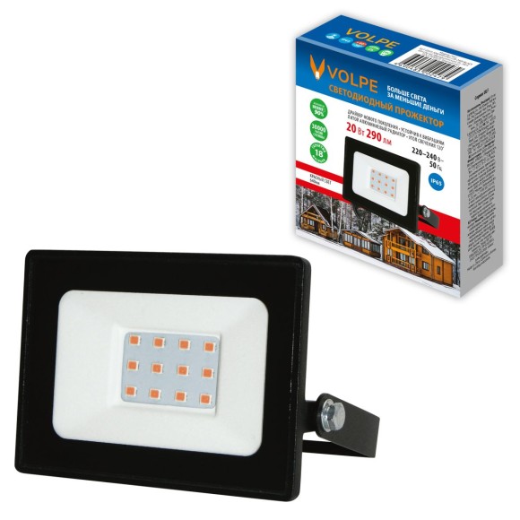 Прожектор Volpe ULF-Q519 20W/RED IP65 220-240V BLACK UL-00012823