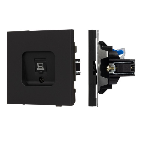 Механизм компьютерной розетки Arlight SCT-TENDO-MPC1-SFPL-BK (RJ-45, CAT6) 054591