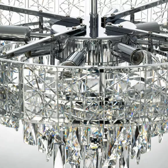 Подвесная люстра Citilux Sagrada CL317261, Теплый белый, Неоклассика, Прозрачный Подвесная люстра Citilux Sagrada CL317261, Теплый белый, Неоклассика, Прозрачный