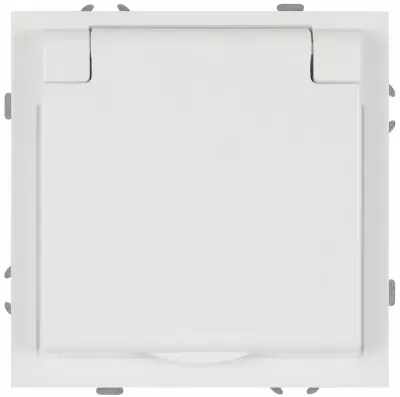 Розетка Эра Galaxy 15-2103-08 c заземлением 2P+E Schuko со шторками с крышкой 16А-250В IP20 белый матовый Б0070672