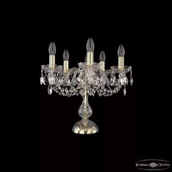 Настольная лампа Bohemia Ivele Crystal 1402L/5/141-39 G Настольная лампа Bohemia Ivele Crystal 1402L/5/141-39 G