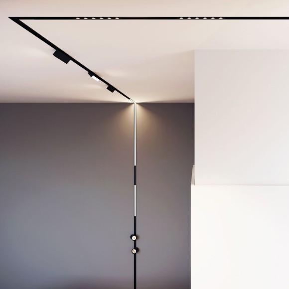 Трековый магнитный светильник Arlight MAG-DOTS-25-L600-18W Day4000 (BK, 30 deg, 24V, DALI) 046326