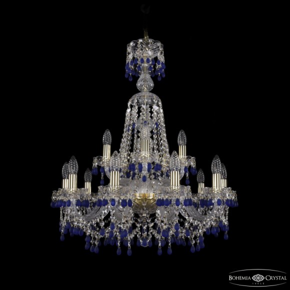 Подвесная люстра Bohemia Ivele Crystal 1410/10+5/240/XL-80 G V3001