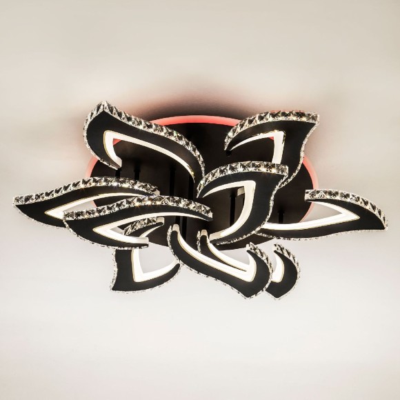 Потолочная светодиодная люстра с пультом управления LED4U L2839-9 BK