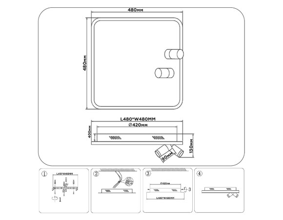 Потолочная светодиодная люстра с пультом управления Ambrella Light LineTech FL5115