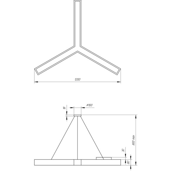 Подвесной светильник Эра Geometria SPO-144-W-40K-066 Б0050572