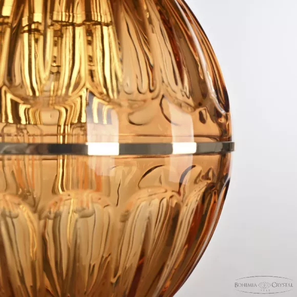 Подвесной светильник Bohemia Ivele Crystal 5480/22 G Amber/M-1H, Золото, Янтарный, Металл, декоративные элементы крупным планом Подвесной светильник Bohemia Ivele Crystal 5480/22 G Amber/M-1H, Золото, Янтарный, Металл, декоративные элементы крупным планом
