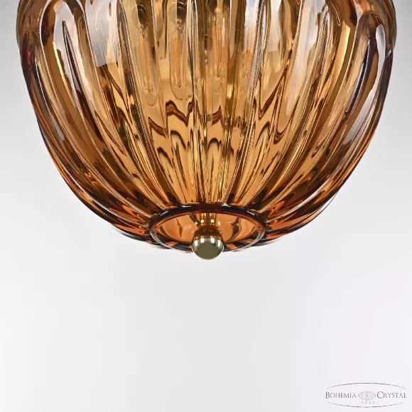 Подвесной светильник Bohemia Ivele Crystal 5480/22 G Amber/M-1H, Классика, Золото, Янтарный Подвесной светильник Bohemia Ivele Crystal 5480/22 G Amber/M-1H, Классика, Золото, Янтарный