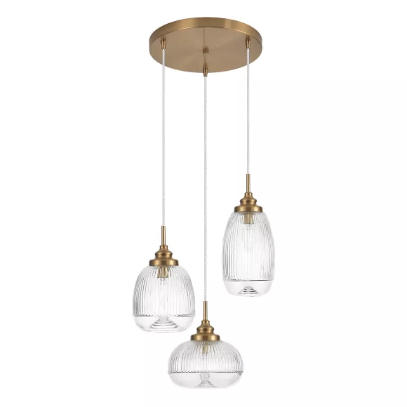 Подвесной светильник Lumion Moderni Dea 8439/3, Латунь, Прозрачный, Металл