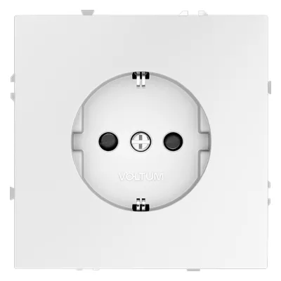 Розетка со шторками Voltum S70 VLS040202 (белый матовый)
