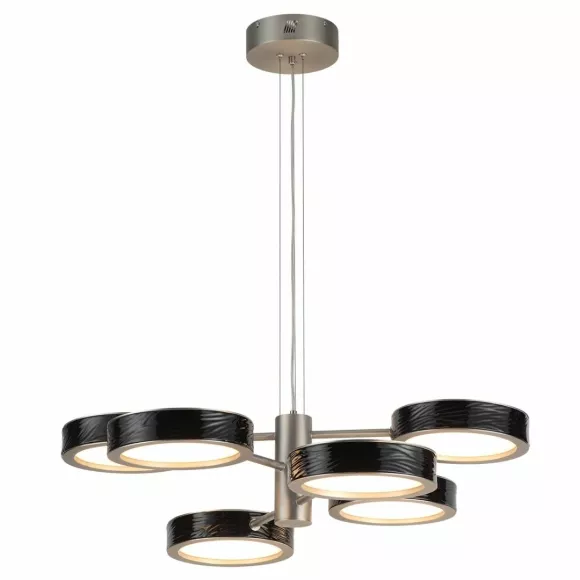 Подвесная люстра Odeon Light L-Vision Rivera 5451/99LB, Никель, Черный, От теплого до нейтрального