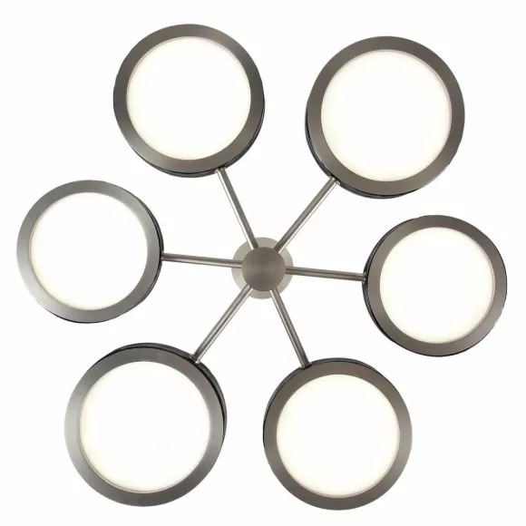 Подвесная люстра Odeon Light L-Vision Rivera 5451/99LB, Никель, Черный, От теплого до нейтрального, вид сверху