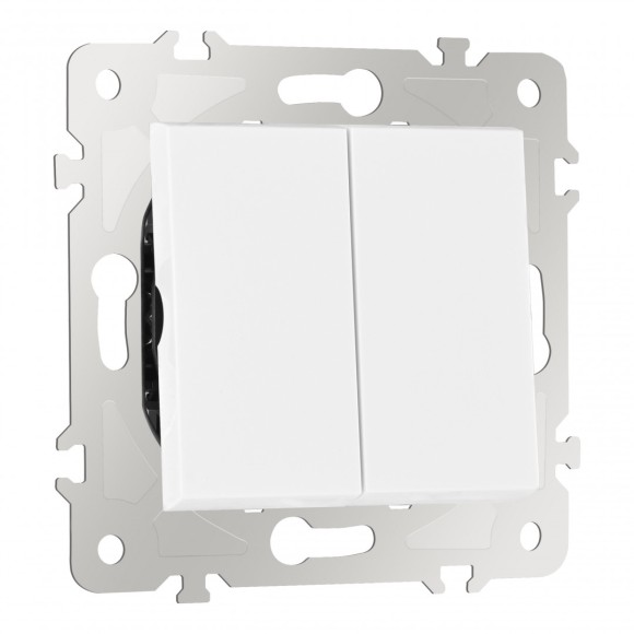 Выключатель двухклавишный Arte Milano 203.30-2.white