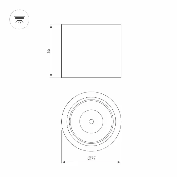 Накладной светильник Arlight SP-DICE-R77-10W Warm3000 (BK, 24 deg, 230V) 046626 Накладной светильник Arlight SP-DICE-R77-10W Warm3000 (BK, 24 deg, 230V) 046626