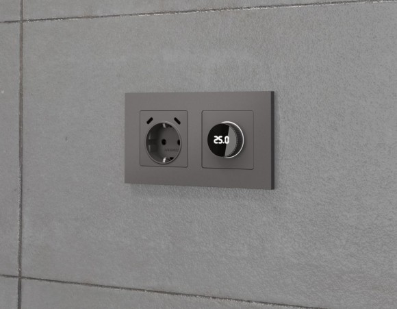 Комплект механизма электрической розетки 2USB С+C 20W с/з на винтовых зажимах 16A-250V Alfa Антрацит серый Quant Ambrella Volt MA660510 (AP6605, VM165)