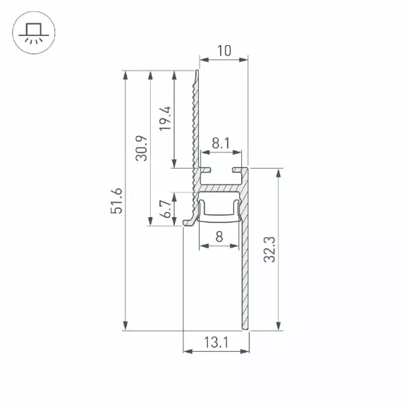 Профиль Arlight PLINTUS-FANTOM-H20-2000 WHITE 043660 Профиль Arlight PLINTUS-FANTOM-H20-2000 WHITE 043660