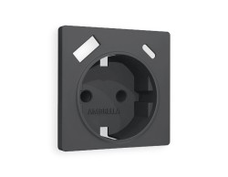 Лицевая панель для розетки с/з со шторками 2USB A+C Ambrella Volt Alfa AP9100