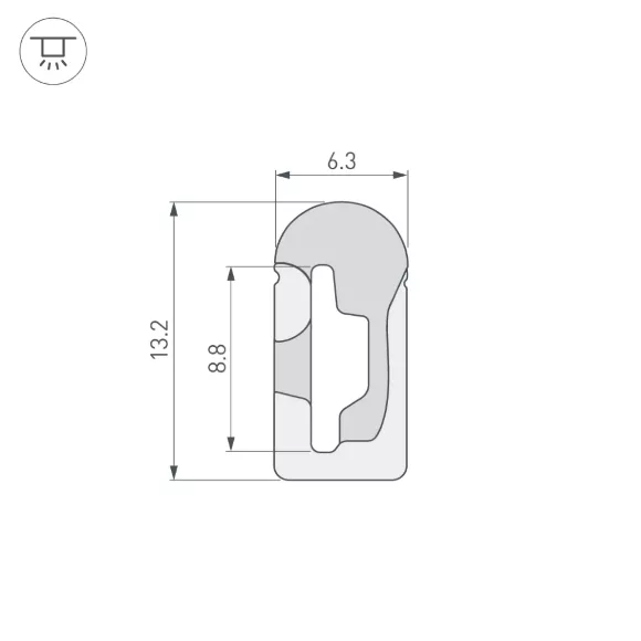 Силиконовый профиль Arlight WPH-FLEX-0613-SIDE-S8-20m WHITE 041087 Силиконовый профиль Arlight WPH-FLEX-0613-SIDE-S8-20m WHITE 041087