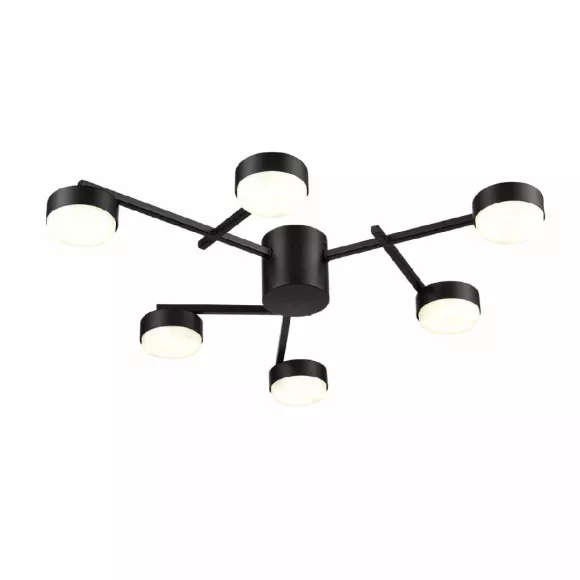 Потолочная люстра Lumion Dabra 8186/6C, Черный, Металл, Современный стиль, вид снизу Потолочная люстра Lumion Dabra 8186/6C, Черный, Металл, Современный стиль, вид снизу