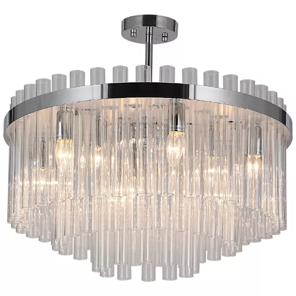 Люстра на штанге Illumico IL0124-9C-79 CR, Хром, Прозрачный, Металл, крупный план Люстра на штанге Illumico IL0124-9C-79 CR, Хром, Прозрачный, Металл, крупный план