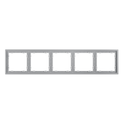 Рамка пластиковая Voltum S70 на 5 постов, (серый) VLS100516