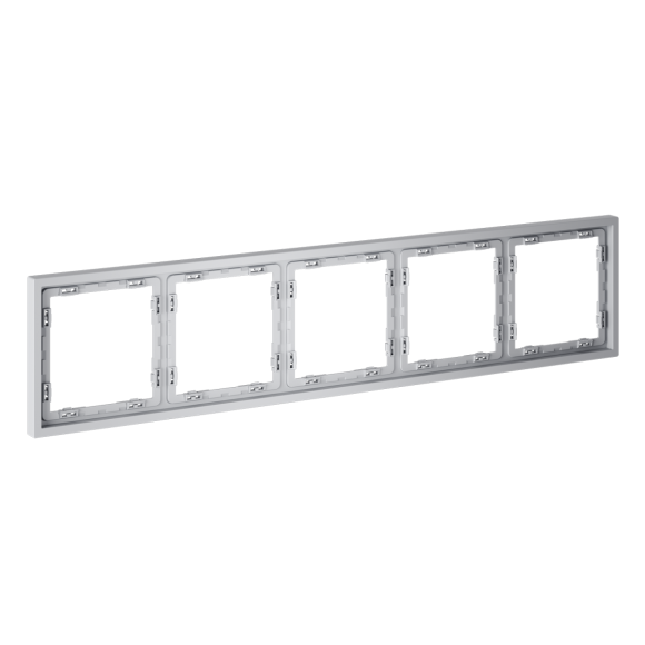 Рамка пластиковая Voltum S70 на 5 постов, (серый) VLS100516