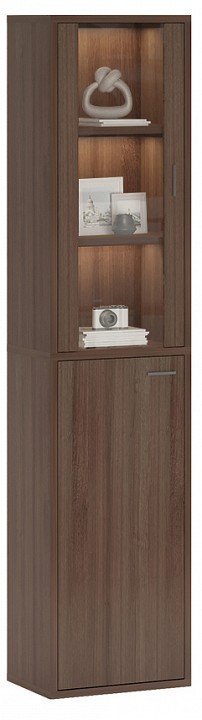 Шкаф-витрина Домино СУ(ш1в2)+1ФГ+1ФС MER_SUsh1v2-1FG-1FS-SH-shamoni-CH