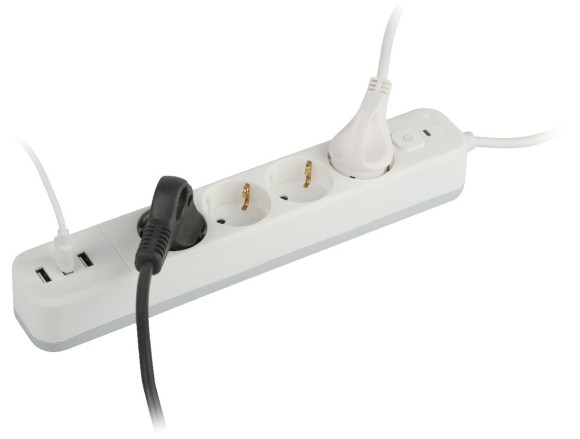 Сетевой фильтр Эра USF-4es-1,5m-3xUSBA-W Б0059567