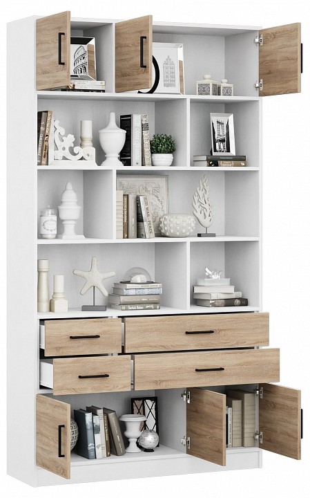 Стеллаж комбинированный Либерти-62-128 MAS_Liberti-62-BT-DS-128