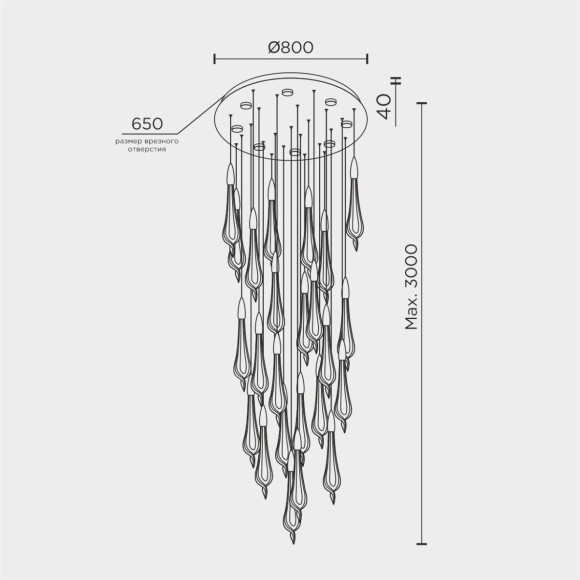 Каскадная люстра Modelux ML.89181.25 BS